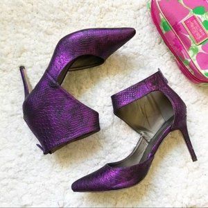 Micheal Antonio: Metallic Snake Purple Pumps Sz 9